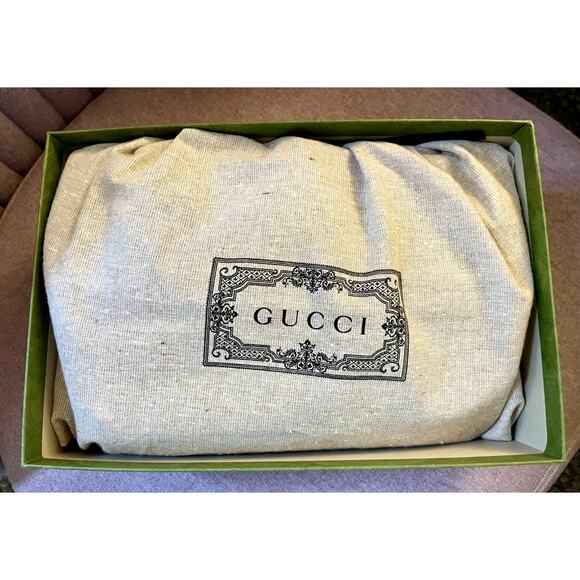 Gucci Ophidia Flap Belt Bag GG Coated Canvas Brown, White - Picture 12 of 13